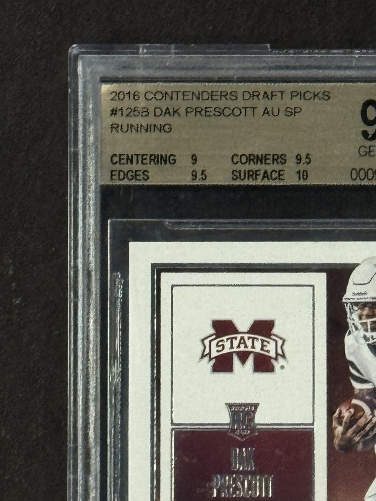 2016 Panini Contenders DP Dak Prescott RC Auto #125B BGS 9.5 GM Auto 10 Cowboys