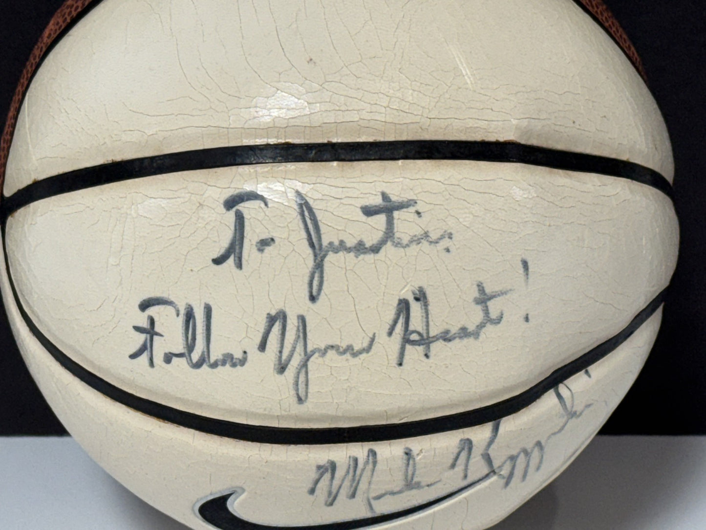 Mike Krzyzewski Coach K Signed Mini Duke Basketball ins To Justin Auto CBM COA