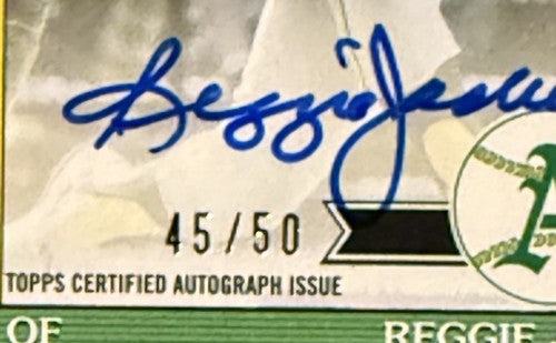 Reggie Jackson 2026 Topps Series 1 #91A-RJK GOLD 45/50 Mint Auto Oakland A’s HOF
