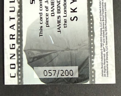 James Bond Artifacts & Relics Worn Jacket Skyfall SSC23 Daniel Craig 007 57/200