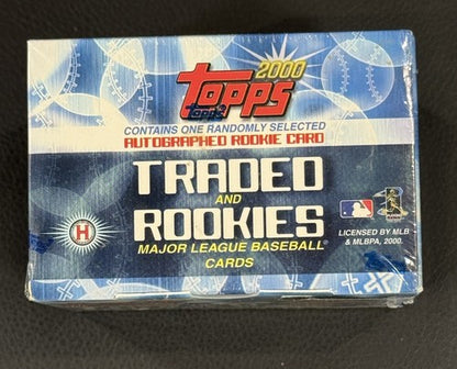 2000 TOPPS TRADED AND ROOKIES BASEBALL COMPLETE FACTORY SEALED SET 1-135, 1 AUTO