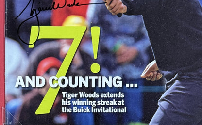 Tiger Woods Signed Golf World Magazine Framed 7 Counting Auto TW Foundation COA