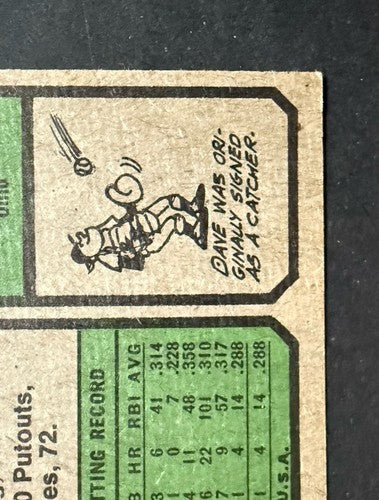 1974 Topps #252 Dave Parker Rookie EX + Dead Centered Nice Pirates HOF Rc