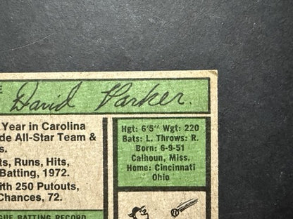 1974 Topps #252 Dave Parker Rookie EX + Dead Centered Nice Pirates HOF Rc