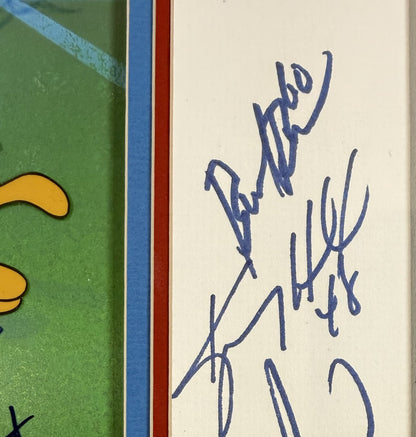 1986 /87 Super Bowl Ny Giants Team Signed Framed Photo Cel Simms Taylor Auto JSA