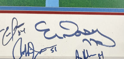 1986 /87 Super Bowl Ny Giants Team Signed Framed Photo Cel Simms Taylor Auto JSA