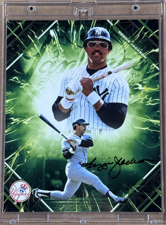 Under Wraps Reggie Jackson Signed 8x10 Emanate Photo /99 Yankees Auto MLB Holo
