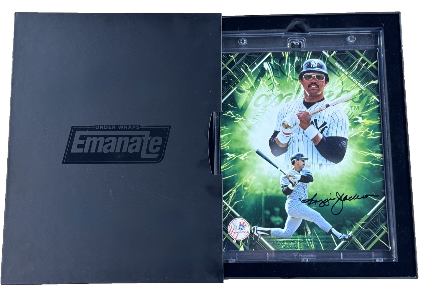 Under Wraps Reggie Jackson Signed 8x10 Emanate Photo /99 Yankees Auto MLB Holo