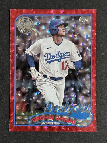 SHOHEI OHTANI 2024 Topps 35th Anniversary Red Crackle Foil 3/5 DODGERS Rare