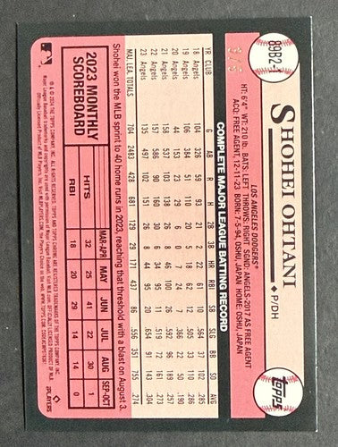 SHOHEI OHTANI 2024 Topps 35th Anniversary Red Crackle Foil 3/5 DODGERS Rare