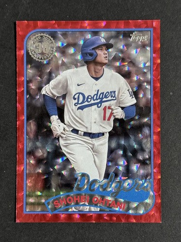SHOHEI OHTANI 2024 Topps 35th Anniversary Red Crackle Foil 3/5 DODGERS Rare