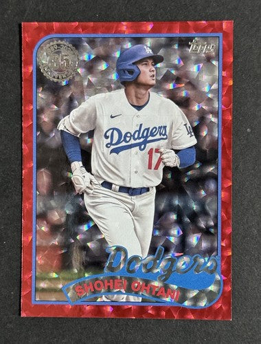 SHOHEI OHTANI 2024 Topps 35th Anniversary Red Crackle Foil 3/5 DODGERS Rare