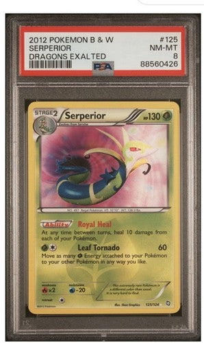 POKEMON DRAGONS EXALTED SHINY SERPERIOR #125 SECRET RARE HOLO PSA 8 Nm - Mint