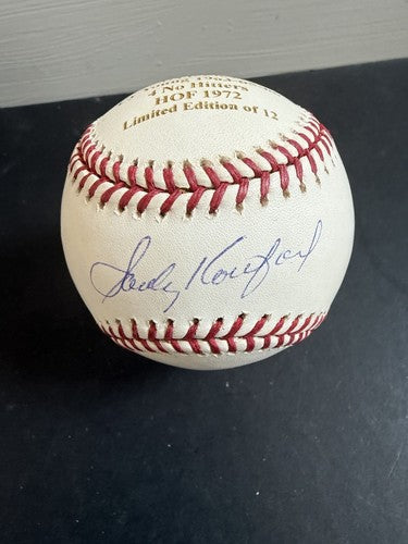 Sandy Koufax Signed Official Nl Stat HOF Baseball /12 Online Authentics Steiner