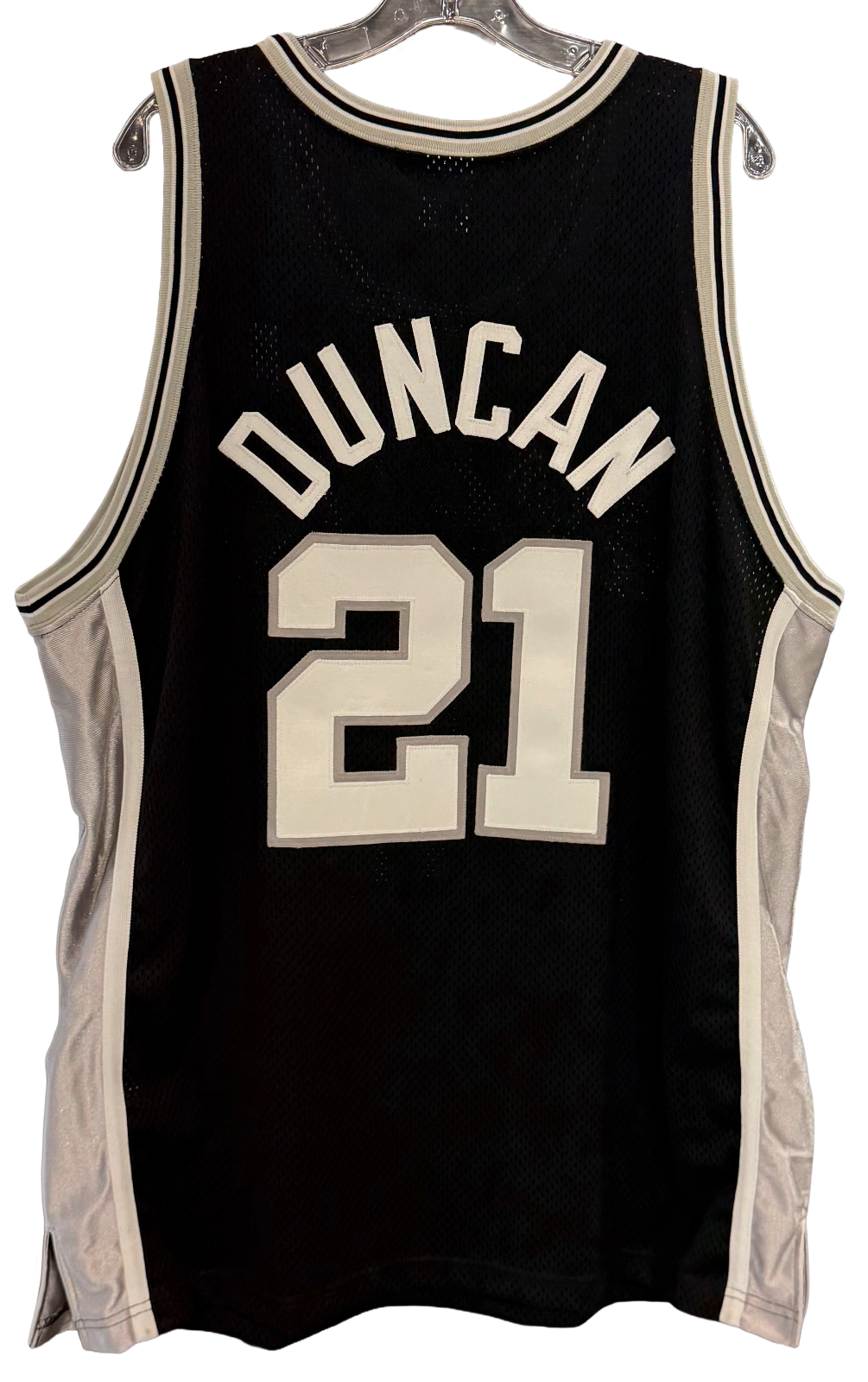 Tim Duncan Spurs #21 Black Nike NBA Authentic Jersey Vintage sz 52 XXL Rare