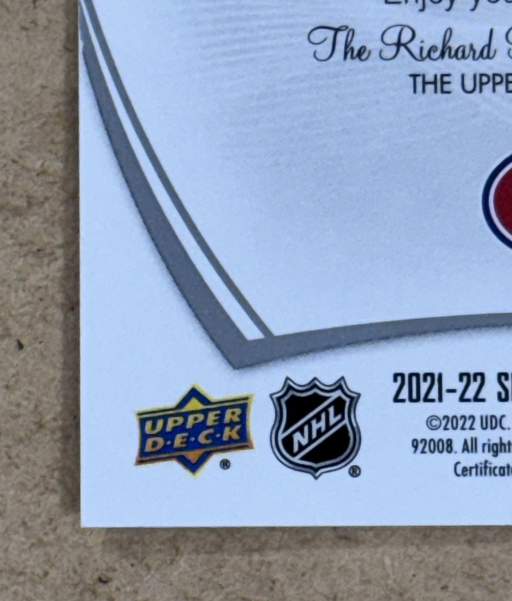 2021 SP Authentic Hockey Cole Caufield Future Watch RC Auto /999 Canadiens MINT