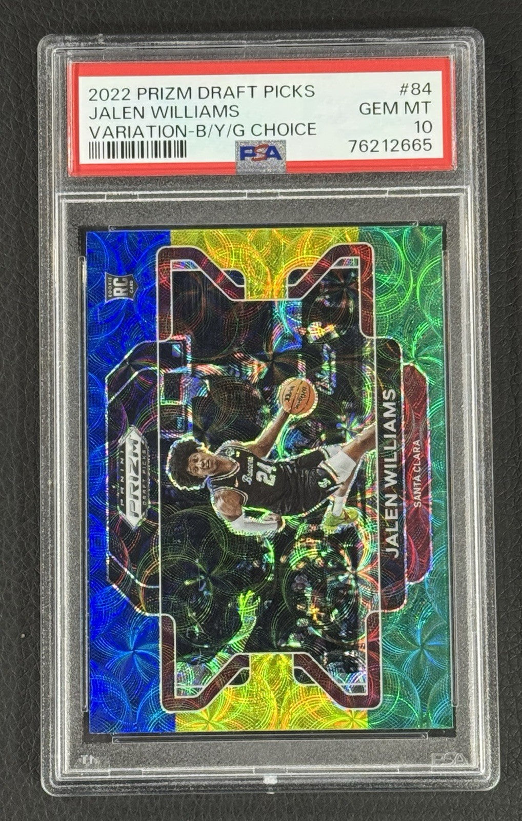 2022 Prizm Draft Picks #84 Jalen Williams Santa Clara Graded PSA 10 GEM MINT RC