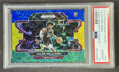 2022 Prizm Draft Picks #84 Jalen Williams Santa Clara Graded PSA 10 GEM MINT RC