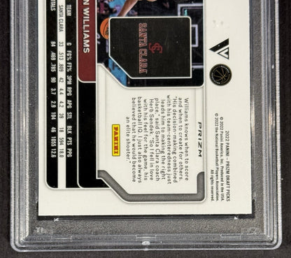 2022 Prizm Draft Picks #84 Jalen Williams Santa Clara Graded PSA 10 GEM MINT RC