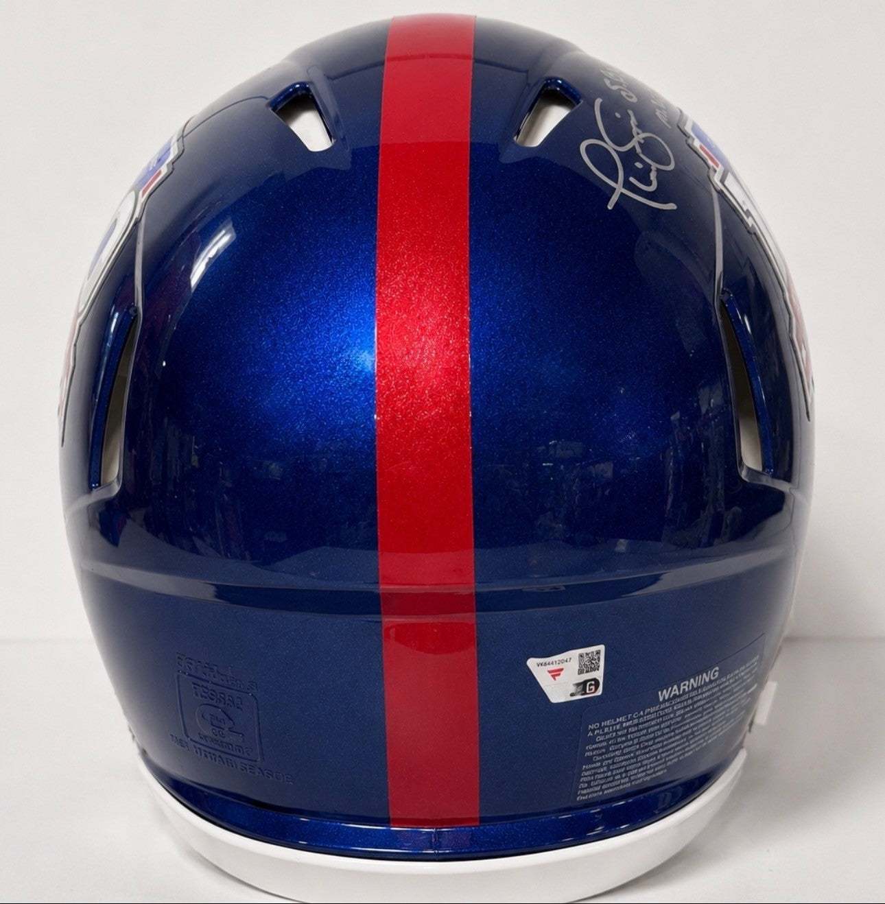Phill Simms Signed 100th Season Speed Auth Helmet SB MVP Auto Fanatics NY Giants