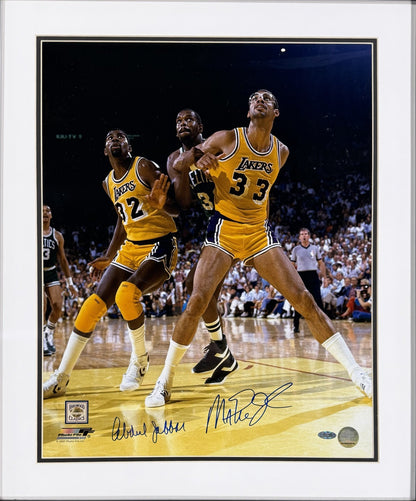 Magic Johnson Kareem Abdul Jabbar Signed 16x20 Photo Framed Lakers Auto Steiner
