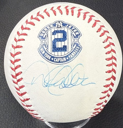 Derek Jeter Signed Official Retirement #2 Captain Logo Baseball Steiner MLB  HOF