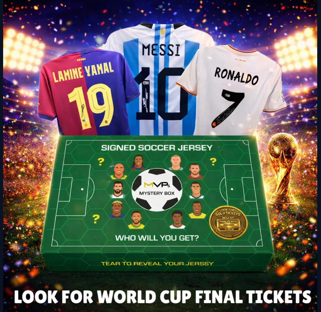 MVPs World Cup Signed Soccer Jersey Elite Mystery Box (Yamal, Messi, Ronaldo)