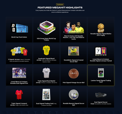 MVPs World Cup Signed Soccer Jersey Elite Mystery Box (Yamal, Messi, Ronaldo)