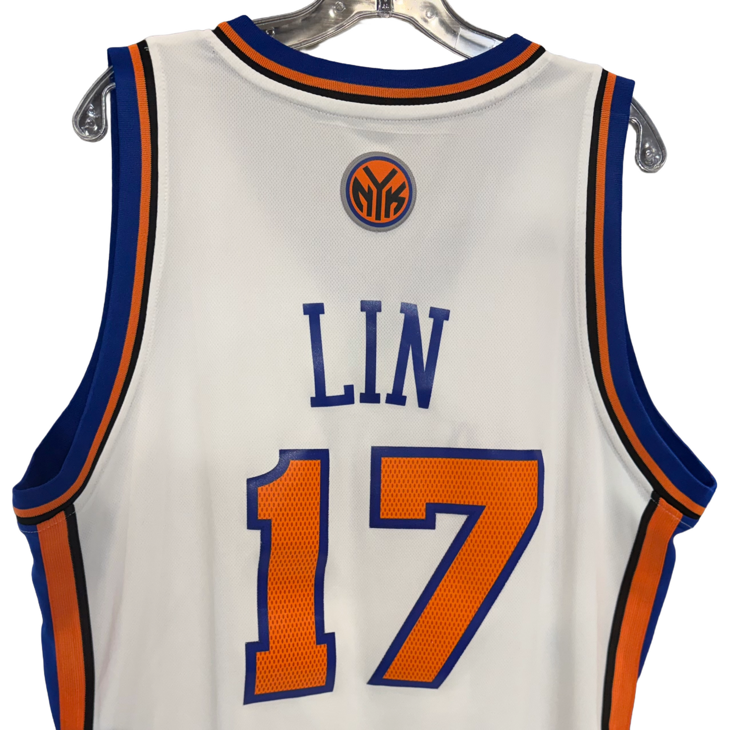 Jeremy Lin Linsanity Adidas NY Knicks Vintage NBA Home White Jersey #17 Sz L +2