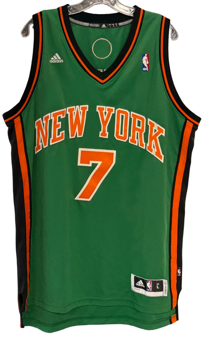 Carmelo Anthony Adidas St Patrick's Day Green #7 NY Knicks Sz L + 2 Tagged HOF