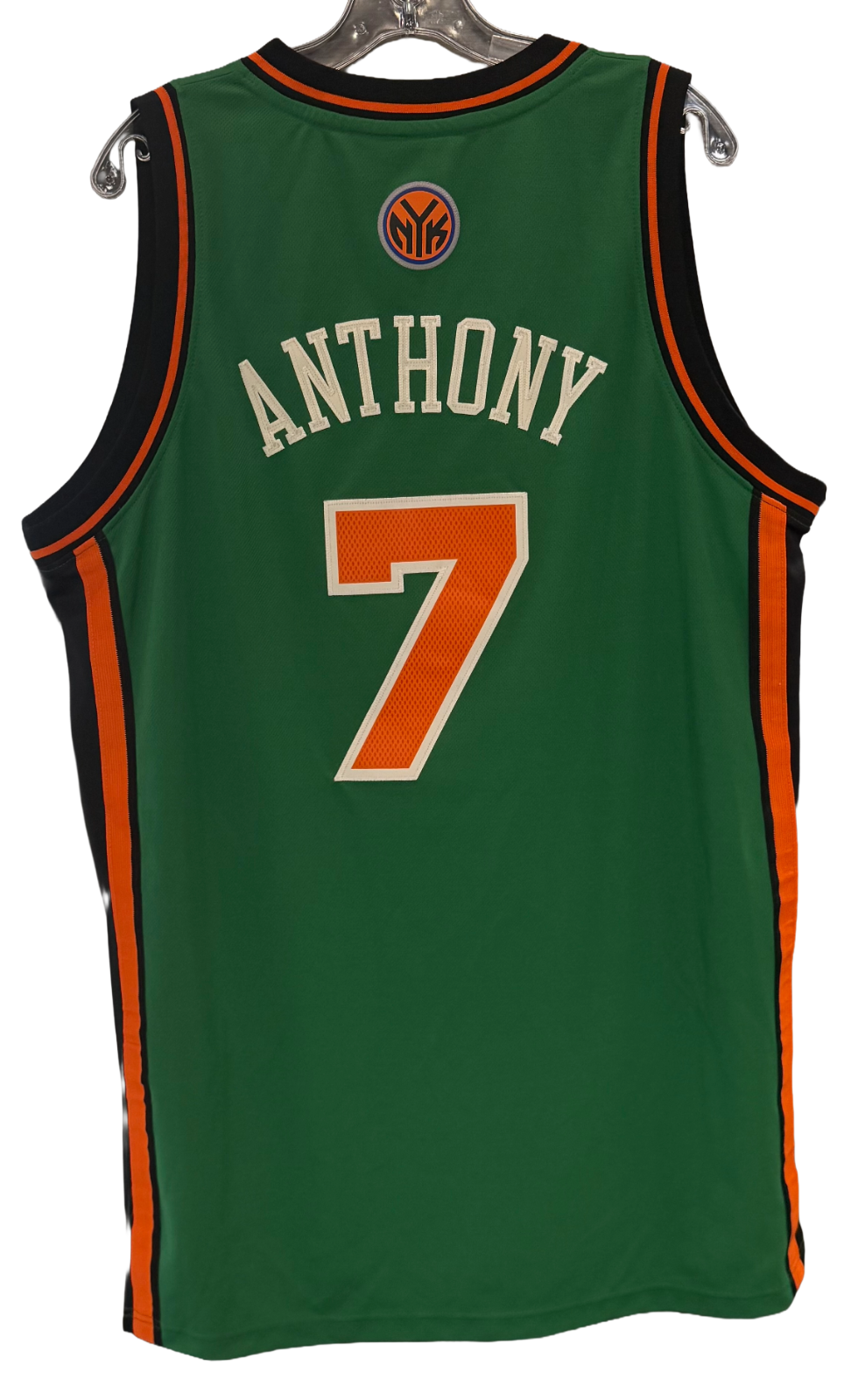 Carmelo Anthony Adidas St Patrick's Day Green #7 NY Knicks Sz L + 2 Tagged HOF