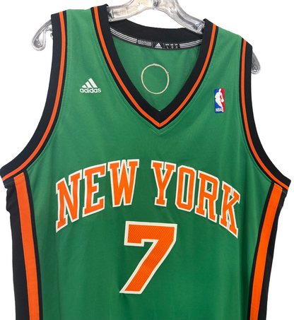 Carmelo Anthony Adidas St Patrick's Day Green #7 NY Knicks Sz L + 2 Tagged HOF