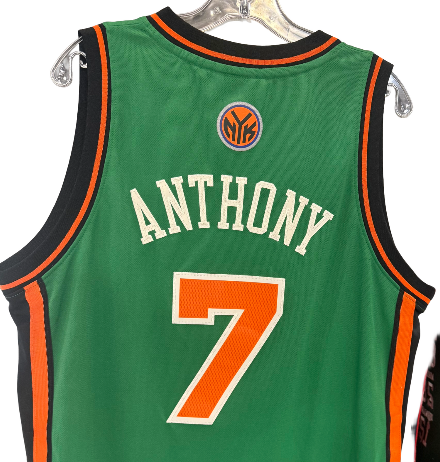 Carmelo Anthony Adidas St Patrick's Day Green #7 NY Knicks Sz L + 2 Tagged HOF