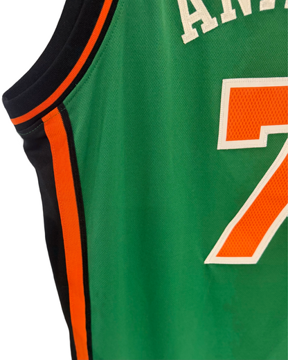 Carmelo Anthony Adidas St Patrick's Day Green #7 NY Knicks Sz L + 2 Tagged HOF