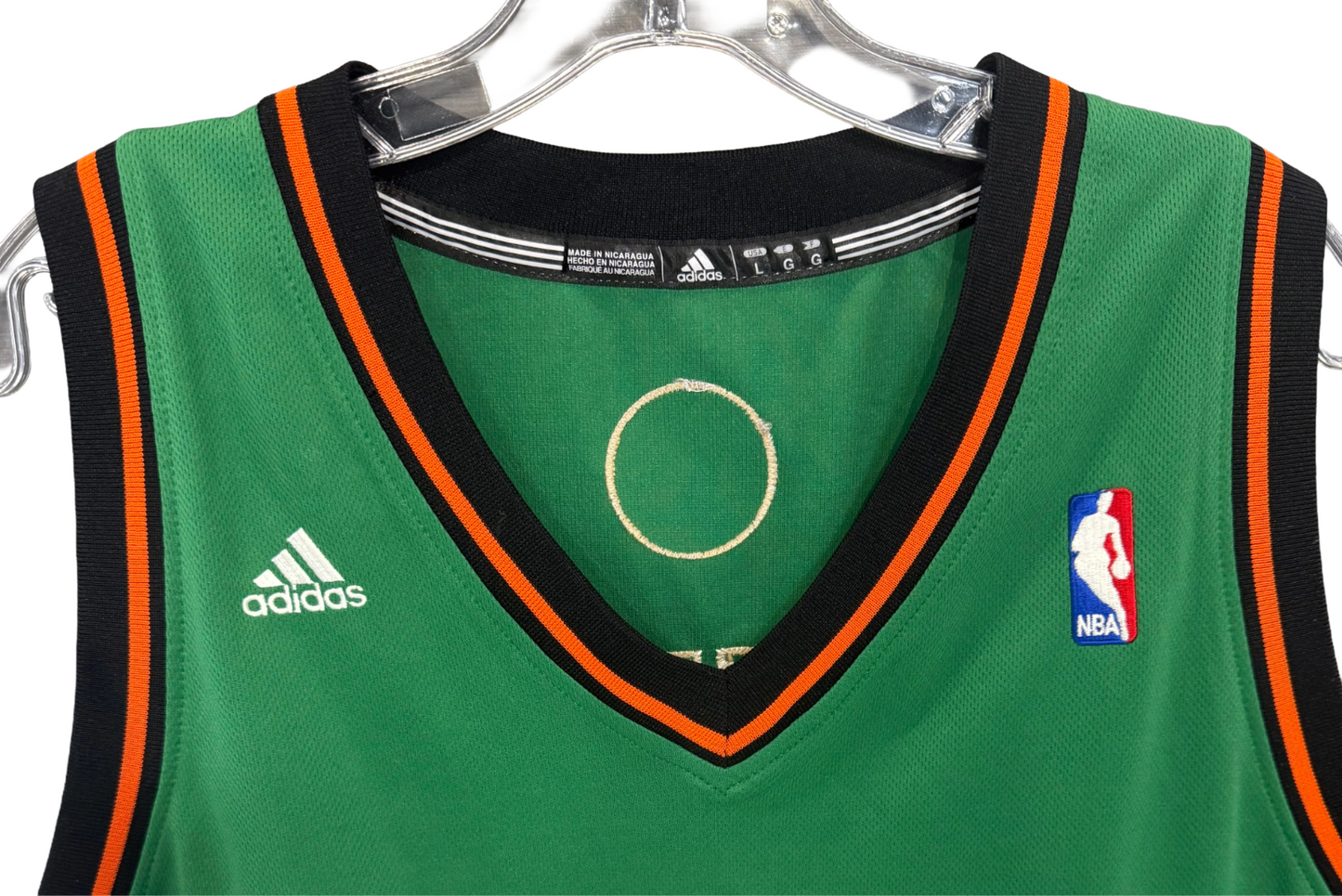 Carmelo Anthony Adidas St Patrick's Day Green #7 NY Knicks Sz L + 2 Tagged HOF