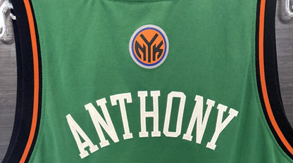 Carmelo Anthony Adidas St Patrick's Day Green #7 NY Knicks Sz L + 2 Tagged HOF