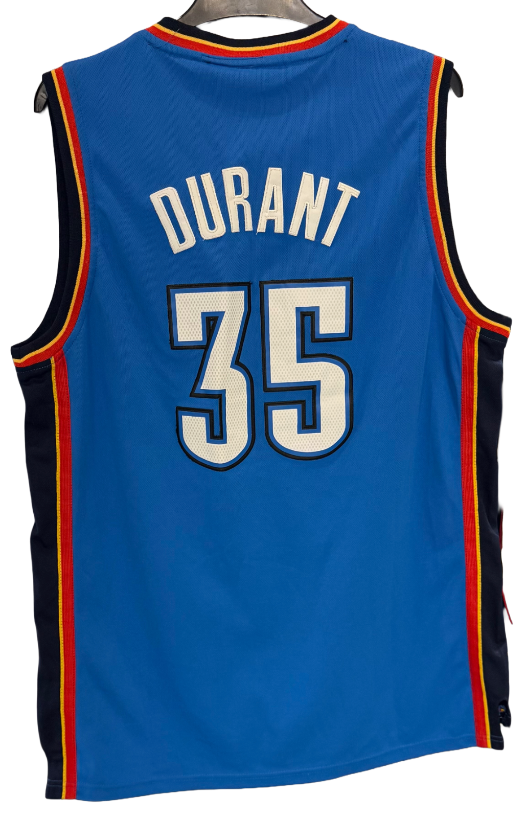 Kevin Durant #35 Adidas OKC Thunder Blue Basketball Jersey Size L Length +2