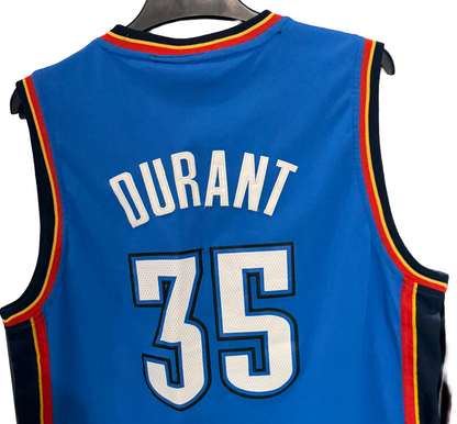 Kevin Durant #35 Adidas OKC Thunder Blue Basketball Jersey Size L Length +2