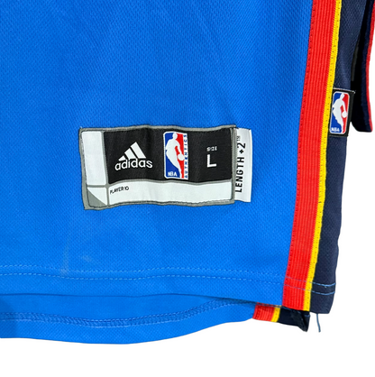 Kevin Durant #35 Adidas OKC Thunder Blue Basketball Jersey Size L Length +2