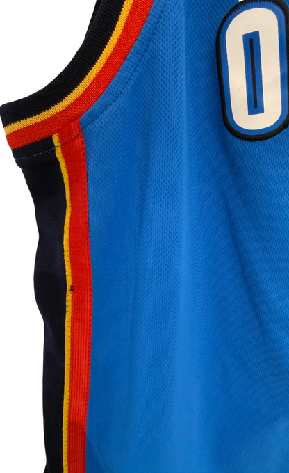 Kevin Durant #35 Adidas OKC Thunder Blue Basketball Jersey Size L Length +2