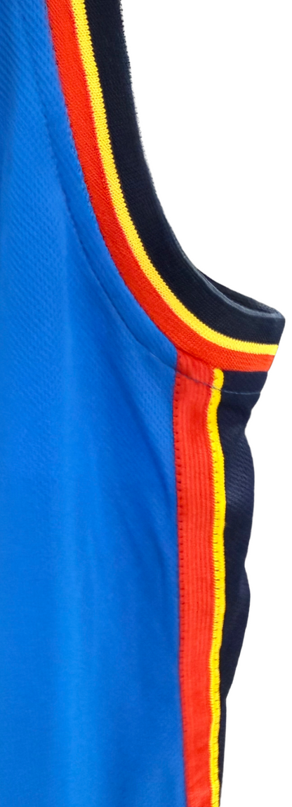 Kevin Durant #35 Adidas OKC Thunder Blue Basketball Jersey Size L Length +2