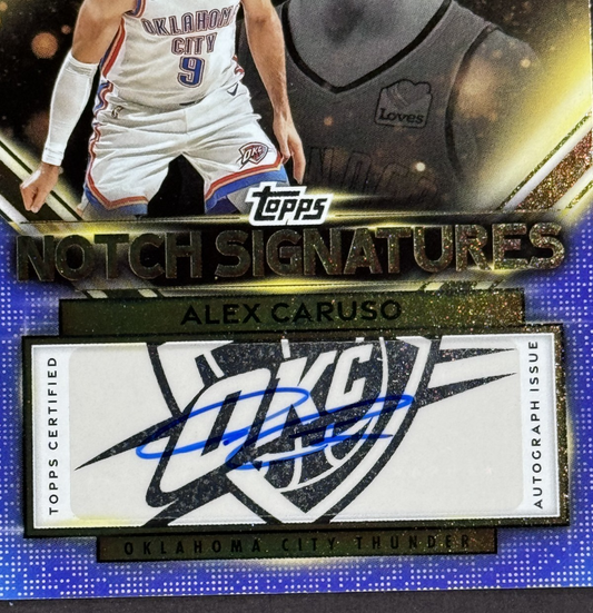2025-26 Topps Alex Caruso Notch Signatures Auto #TNS-AC OKC Thunder Mint
