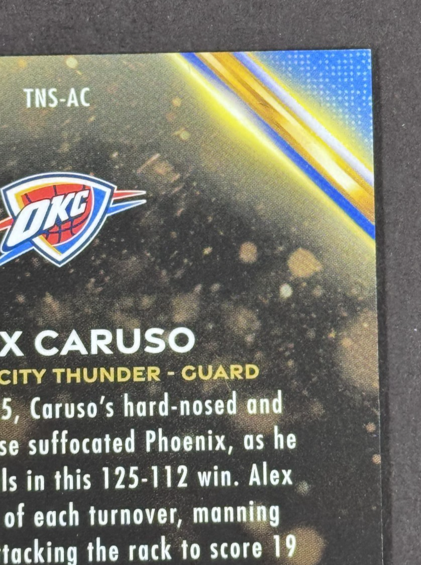 2025-26 Topps Alex Caruso Notch Signatures Auto #TNS-AC OKC Thunder Mint