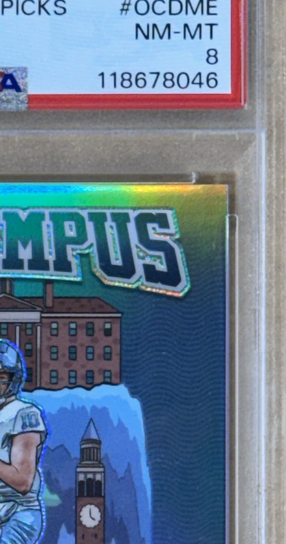 2024 Prizm Draft Picks Drake Maye On Campus SSP Rc PSA 8 UNC Patriots Rookie