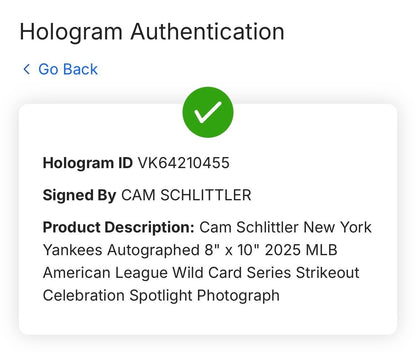 Cam Schlittler Signed 8x10 Spotlight Photo Framed Auto MLB Fanatics NY Yankees