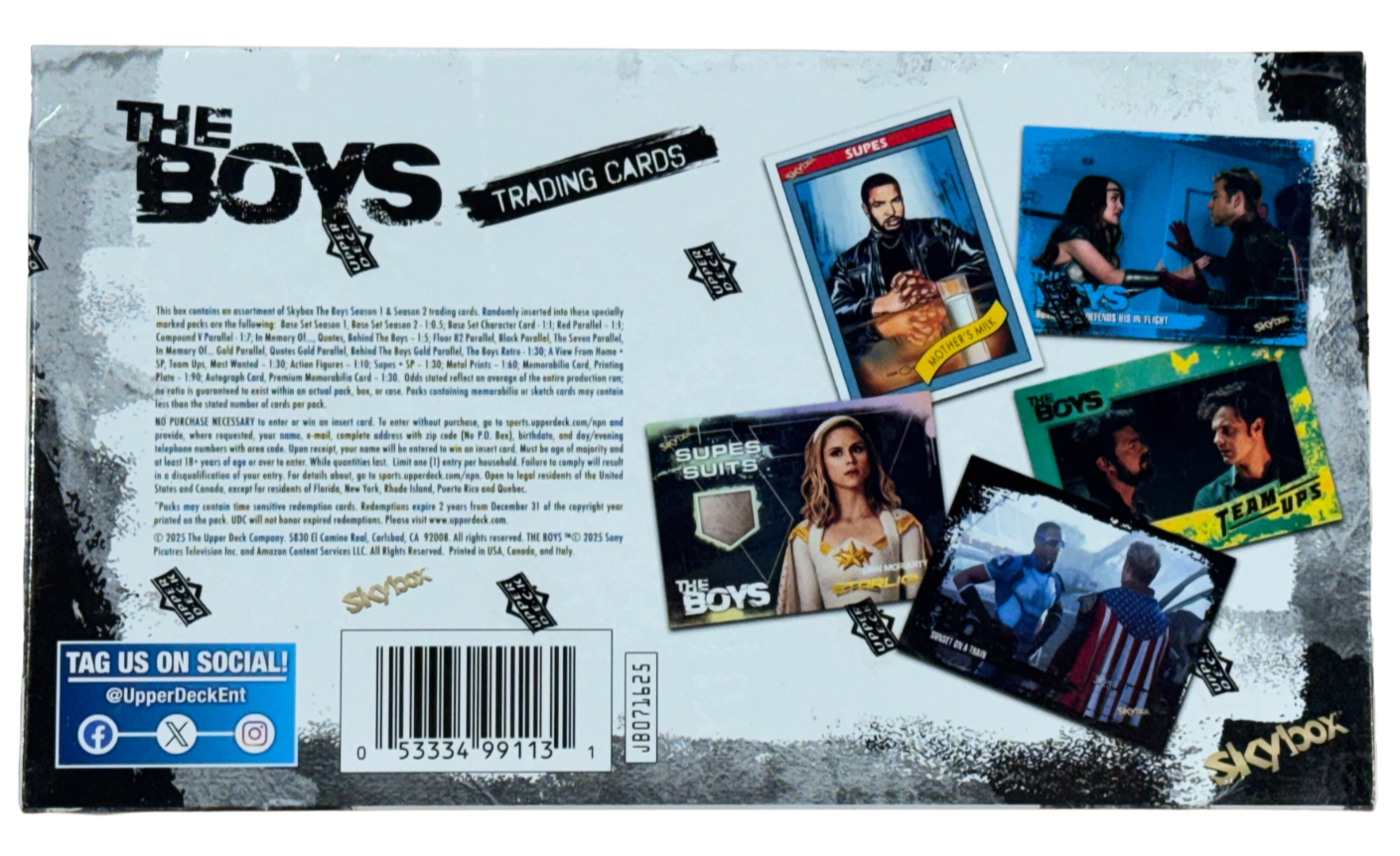 2025 Upper Deck The Boys Season 1 & 2 Hobby Box Sealed Mint
