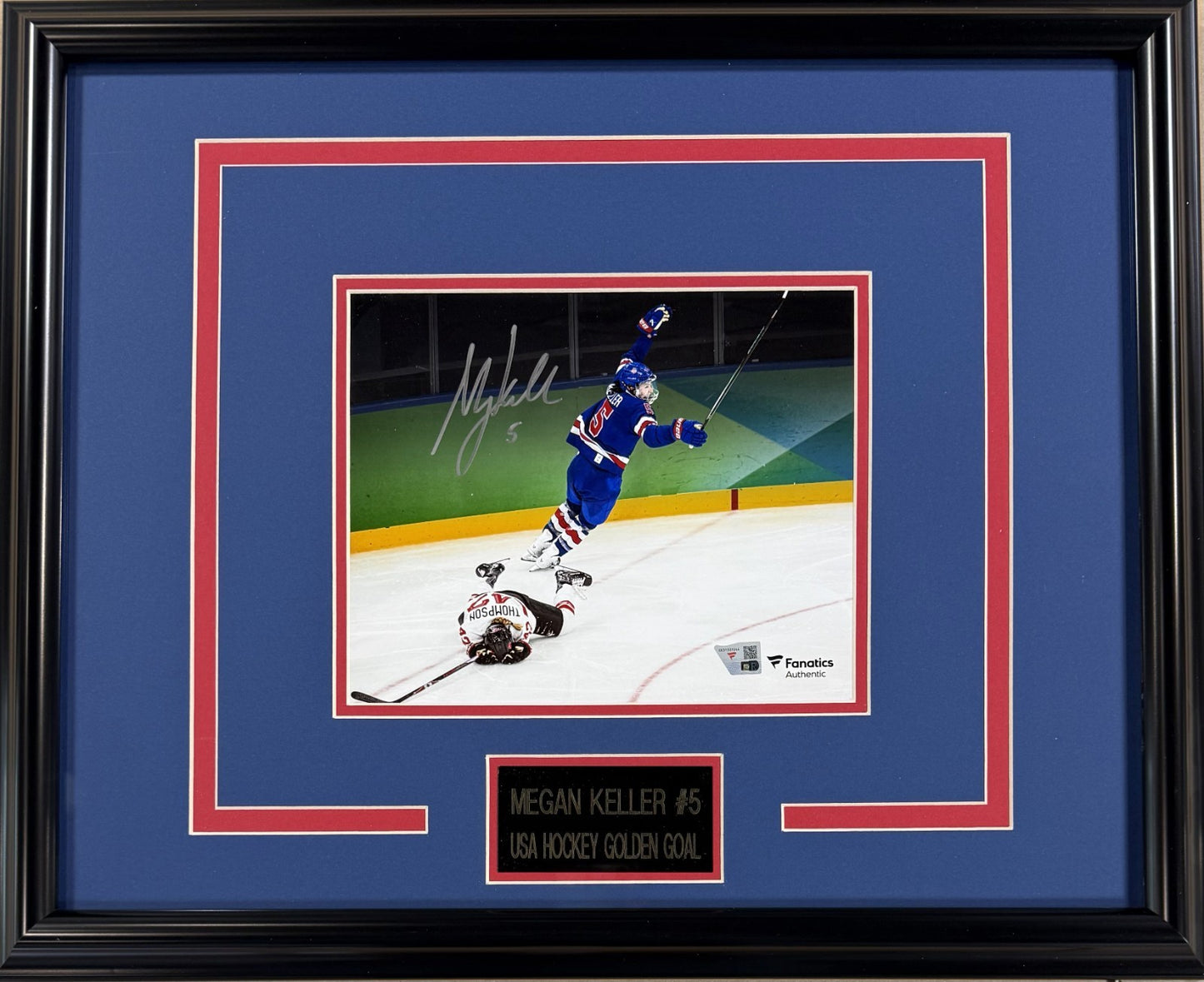 Megan Keller Signed 8x10 Photo Framed Olympics GWG USA Hockey Auto Fanatics COA