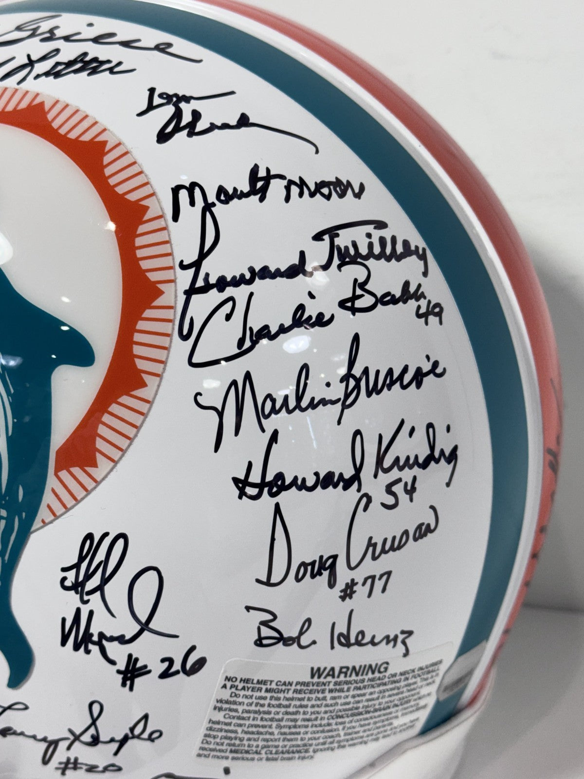 1972 Miami Dolphins Team Signed 40 Auto Proline Auth Helmet LE/272 Fanatics COA