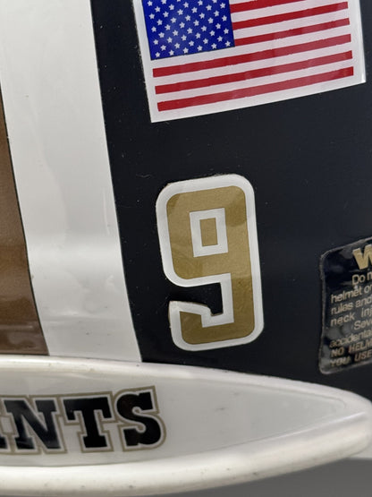 Drew Brees Signed Riddell Proline Authentic FS Helmet 3 Stat Auto PSA COA Saints