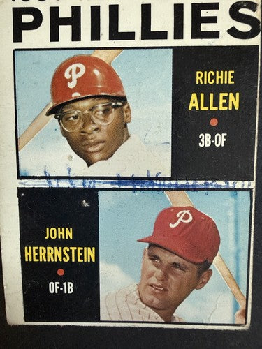 1964 Topps Baseball Phillies Rookie Stars #243 Richie Allen Rc HOF MK Loved Card